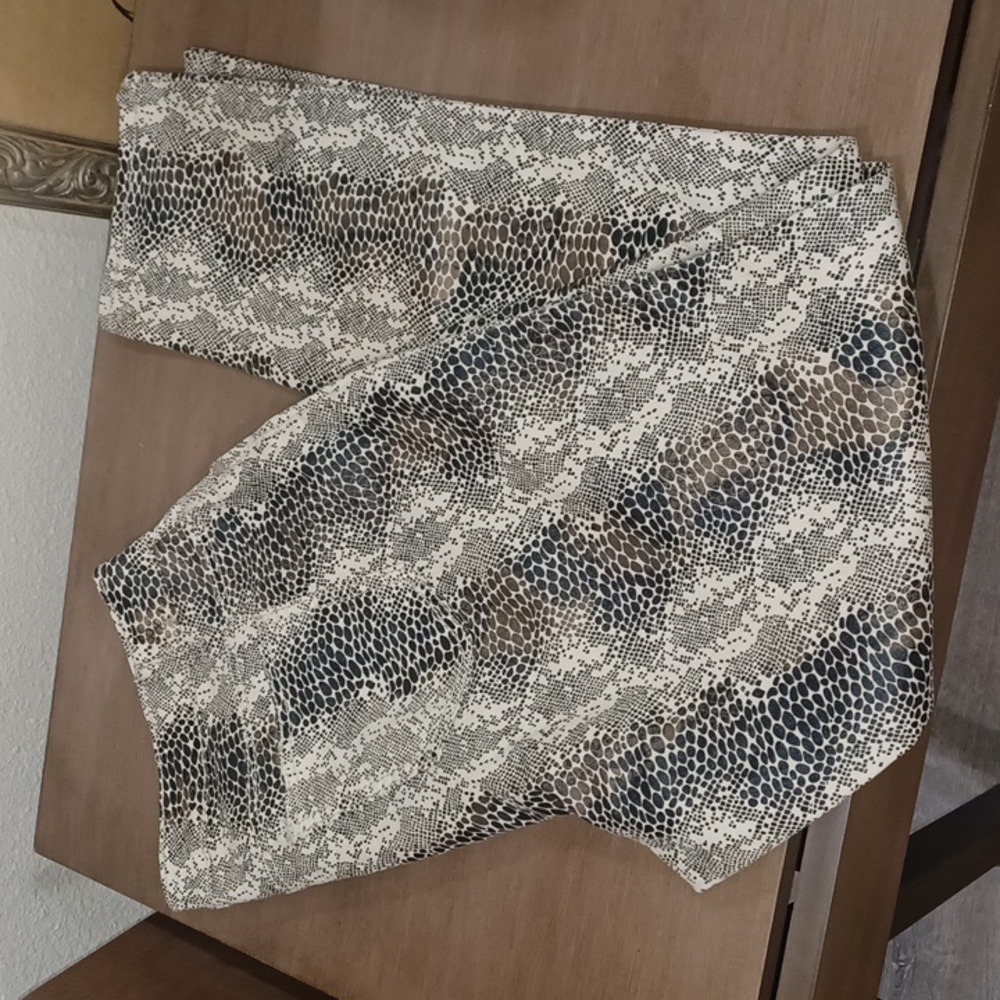 Faux snake printed women's pants
